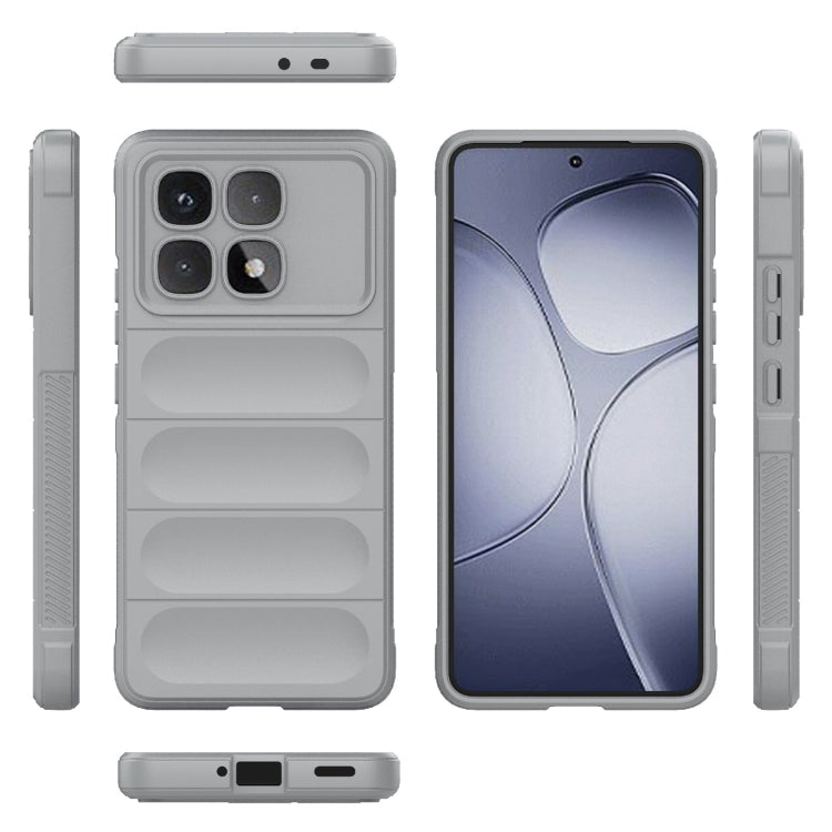 For Redmi K70 Ultra Global Magic Shield TPU + Flannel Phone Case(Grey) by buy2fix