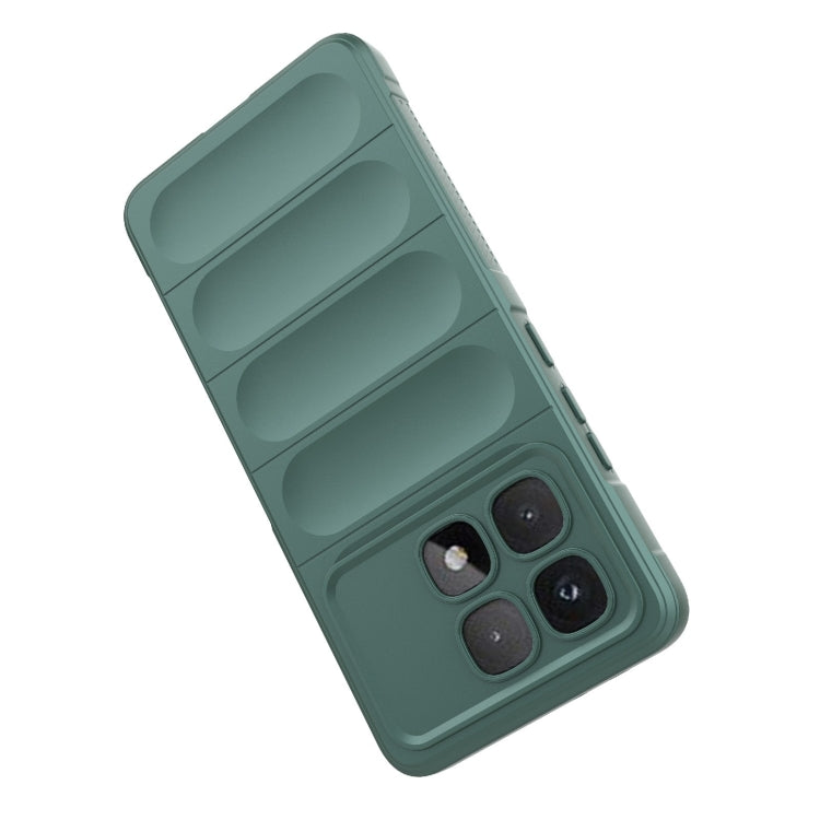 For Redmi K70 Ultra Global Magic Shield TPU + Flannel Phone Case(Dark Green) - Xiaomi Cases by buy2fix | Online Shopping UK | buy2fix