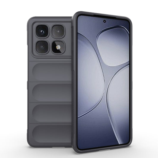 For Redmi K70 Ultra Global Magic Shield TPU + Flannel Phone Case(Dark Grey) - Xiaomi Cases by buy2fix | Online Shopping UK | buy2fix