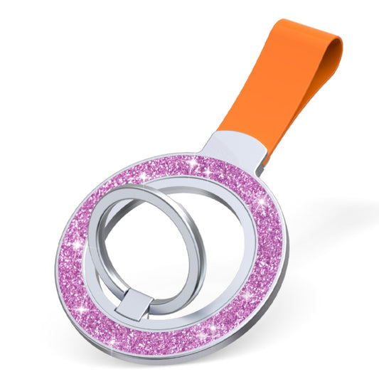 Glitter Magnetic Ring Buckle Holder(Pink Rose + Orange) - Ring Holder by buy2fix | Online Shopping UK | buy2fix
