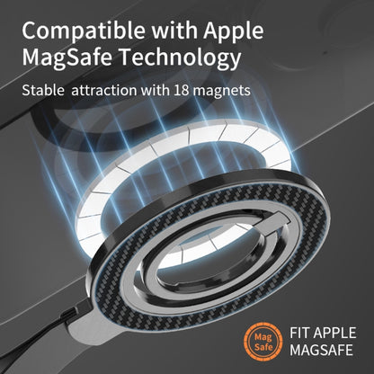 Carbon Fiber Magnetic Ring Buckle Holder(Black + Orange) - Ring Holder by buy2fix | Online Shopping UK | buy2fix