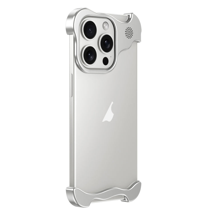 For iPhone 12 Pro Aromatherapy Alloy Frameless Phone Case(Silver) - iPhone 12 / 12 Pro Cases by buy2fix | Online Shopping UK | buy2fix