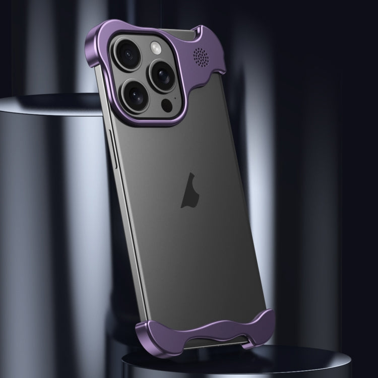 For iPhone 14 Plus Aromatherapy Alloy Frameless Phone Case(Purple) - iPhone 14 Plus Cases by buy2fix | Online Shopping UK | buy2fix