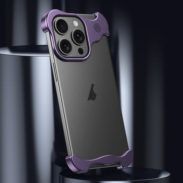 For iPhone 16 Plus Aromatherapy Alloy Frameless Phone Case(Purple) - iPhone 16 Plus Cases by buy2fix | Online Shopping UK | buy2fix