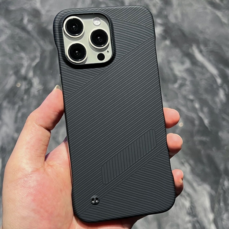 For iPhone 15 Pro Max Carbon Fiber Frameless Cooling Phone Case(Black) - iPhone 15 Pro Max Cases by buy2fix | Online Shopping UK | buy2fix