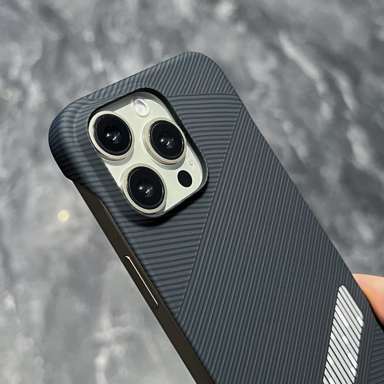 For iPhone 14 Pro Max Carbon Fiber Frameless Cooling Phone Case(Silver) - iPhone 14 Pro Max Cases by buy2fix | Online Shopping UK | buy2fix