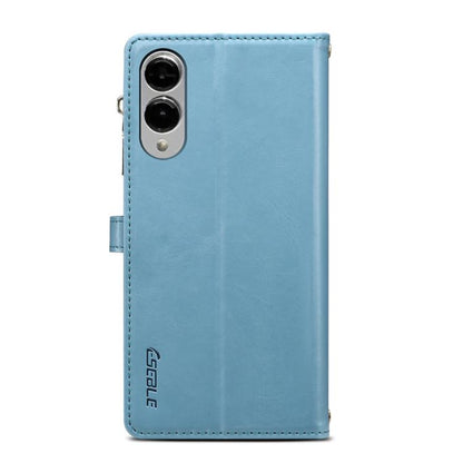 For Samsung Galaxy S25 Edge 5G ESEBLE Star Series Lanyard Zipper Wallet RFID Leather Case(Blue) - Galaxy S25 Edge 5G Cases by ESEBLE | Online Shopping UK | buy2fix