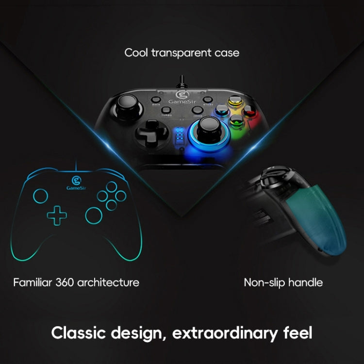 GameSir T4w Wired Gamepad Game Controller for PC / Switch / PS3 / Android(Black) - Controller Gamepad by GameSir | Online Shopping UK | buy2fix