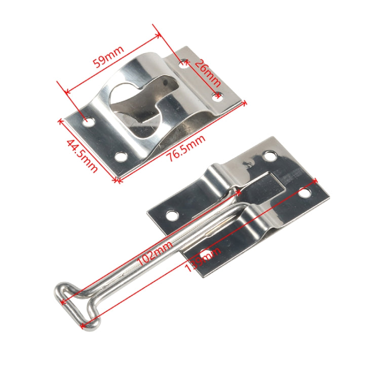 Vans / RVs / Trucks 4 inch Stainless Steel Door Hook with screws(Silver) by buy2fix