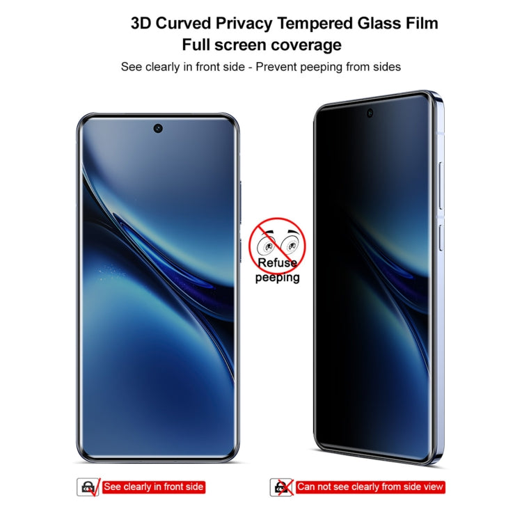 For vivo X200 5G imak 3D Curved Privacy Full Screen Tempered Glass Film - X200 Tempered Glass by imak | Online Shopping UK | buy2fix