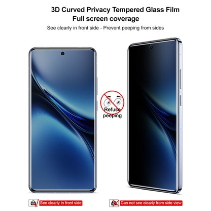 For vivo X200 Pro 5G imak 3D Curved Privacy Full Screen Tempered Glass Film - vivo Tempered Glass by imak | Online Shopping UK | buy2fix