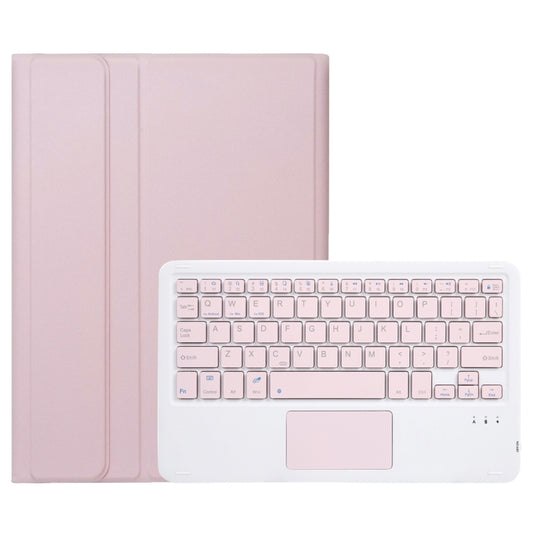 For iPad Air 11 2025 / 2024 / Air 5 10.9 / Air 4 A098B-A Detachable Ultra-Thin Bluetooth Touch Keyboard Leather Tablet Case with Pen Slot(Pink) by buy2fix