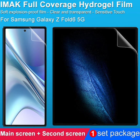 For Samsung Galaxy Z Fold6 1 Sets imak Curved Full Screen Hydrogel Film (Outer Screen + Inner Screen) by imak