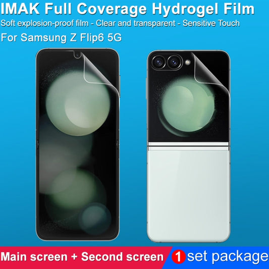 For Samsung Galaxy Z Flip6 1 Sets imak Curved Full Screen Hydrogel Film (Outer Screen + Inner Screen) by imak
