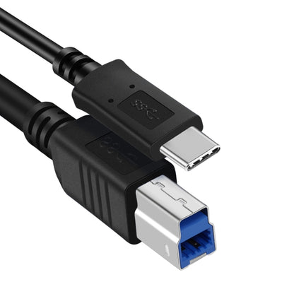 USB-C / Type-C3.1 to USB3.0 Male Square Port Printer Extension Data Cable, Length:1m(Black) - USB Cable by buy2fix | Online Shopping UK | buy2fix