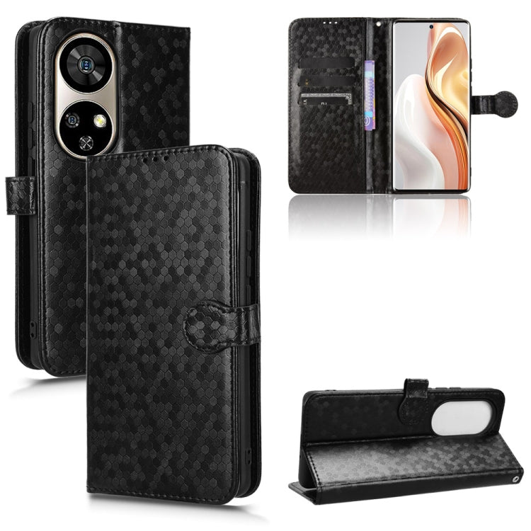 For Ulefone Note 17 Pro Honeycomb Dot Texture Leather Phone Case(Black) by buy2fix