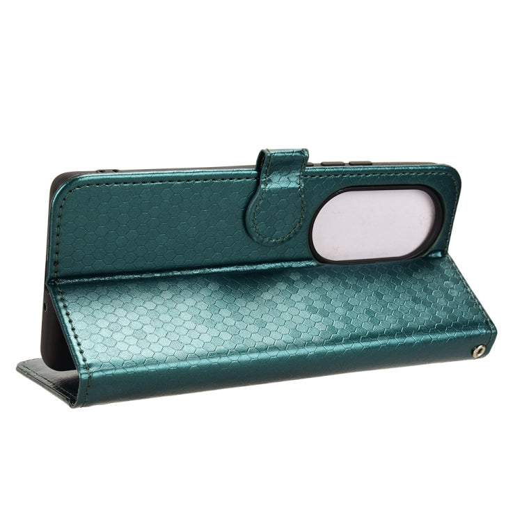 For Ulefone Note 17 Pro Honeycomb Dot Texture Leather Phone Case(Green) by buy2fix