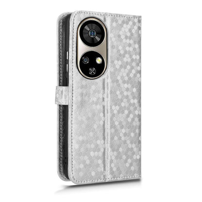 For Ulefone Note 17 Pro Honeycomb Dot Texture Leather Phone Case(Silver) by buy2fix