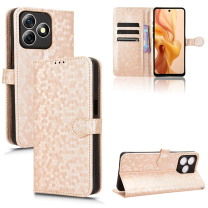 For Ulefone Note 18 Ultra Honeycomb Dot Texture Leather Phone Case(Gold) by buy2fix