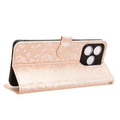 For Ulefone Note 18 Ultra Honeycomb Dot Texture Leather Phone Case(Gold) by buy2fix