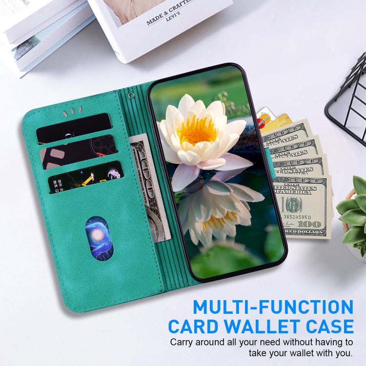 For Tecno Spark G0 2024 / Spark 20 Lotus Embossed Leather Phone Case(Green) by buy2fix
