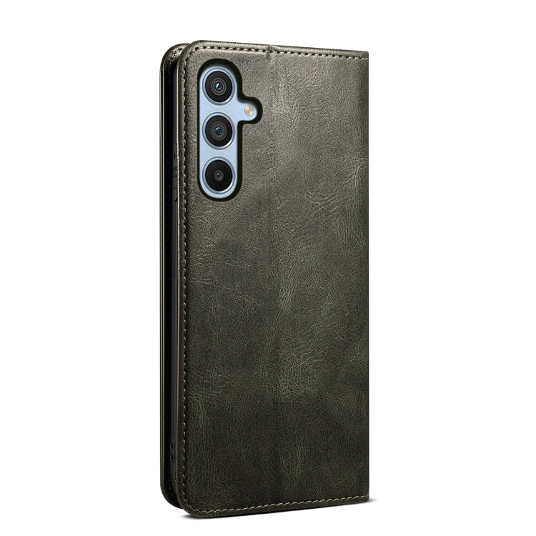 For Samsung Galaxy S25+ 5G Oil Wax Crazy Horse Texture Leather Phone Case(Green) by buy2fix