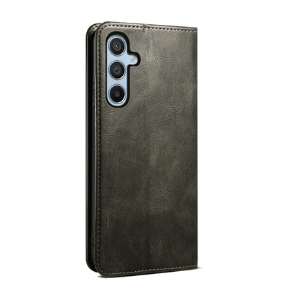 For Samsung Galaxy S25+ 5G Oil Wax Crazy Horse Texture Leather Phone Case(Green) by buy2fix