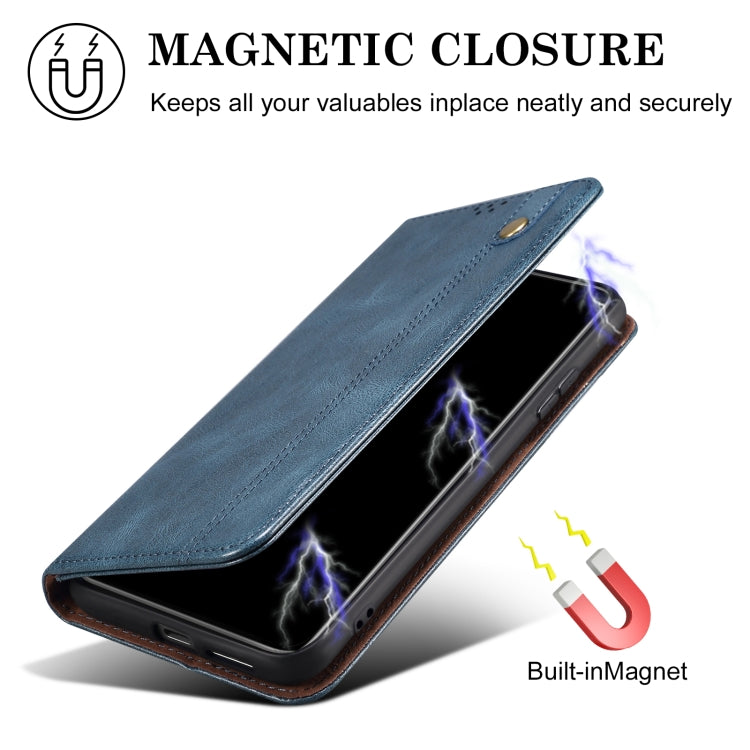 For Samsung Galaxy S25 Ultra 5G Oil Wax Crazy Horse Texture Leather Phone Case(Blue) - Galaxy S25 Ultra 5G Cases by buy2fix | Online Shopping UK | buy2fix