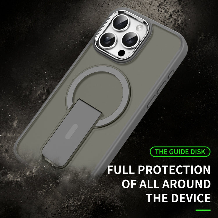 For iPhone 13 Pro Max Acrylic Hybrid TPU MagSafe Holder Phone Case(Pink) by buy2fix