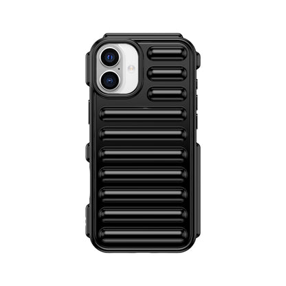 For iPhone 16 Plus Capsule Series Candy Color TPU Phone Case(Black) by buy2fix