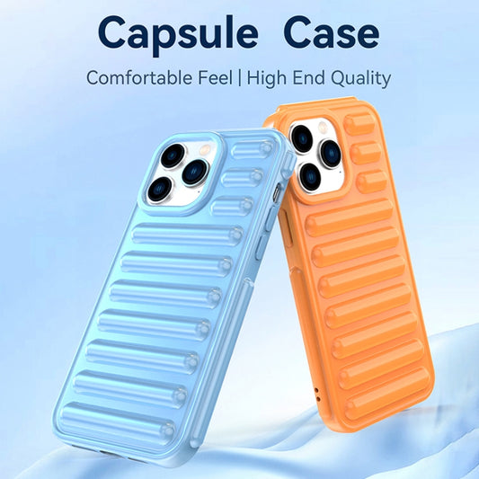 For iPhone 16e Capsule Series Candy Color TPU Phone Case(Transparent Grey) by buy2fix