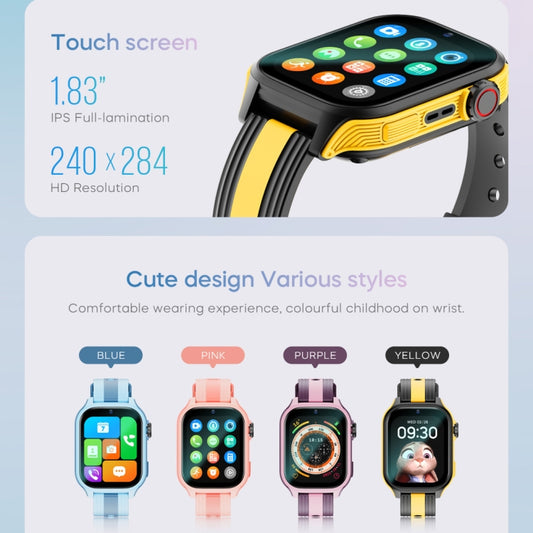 LEMFO K36 1.83 inch IPX7 Children Sport Smart Watch, Support Video Call / Message Notification / GPS / WiFi(Black) by LEMFO