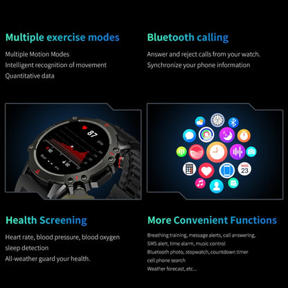 LEMFO TF10 Pro 1.53 inch BT5.2 IP67 Sport Smart Watch, Support Bluetooth Call / Sleep / Blood Oxygen / Heart Rate / Long Sitting Health Monitor(Black) - Smart Watches by LEMFO | Online Shopping UK | buy2fix