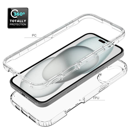 For iPhone 16 Plus Clear TPU Hybrid PC Shockproof Phone Case(Transparent) by buy2fix