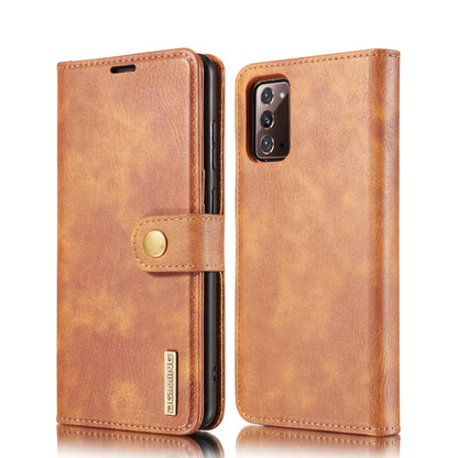 For Samsung Galaxy Note20 DG.MING Crazy Horse Texture Flip Detachable Magnetic Leather Case with Holder & Card Slots & Wallet(Brown) by DG.MING