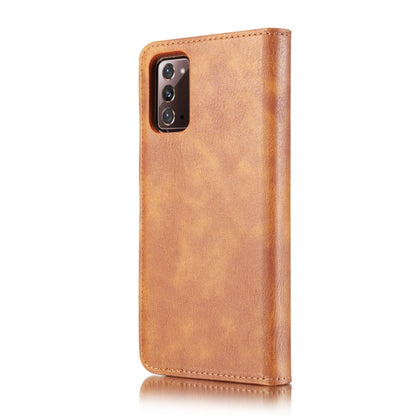 For Samsung Galaxy Note20 DG.MING Crazy Horse Texture Flip Detachable Magnetic Leather Case with Holder & Card Slots & Wallet(Brown) by DG.MING