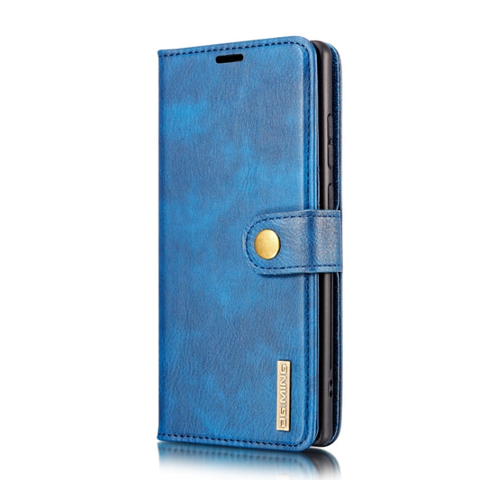 For Samsung Galaxy Note20 DG.MING Crazy Horse Texture Flip Detachable Magnetic Leather Case with Holder & Card Slots & Wallet (Blue) by DG.MING