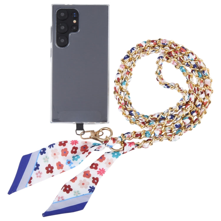 Mobile Phone Anti-lost Silk Scarf Full Coverage Long Lanyard(Blue) - Lanyards & Wrist Straps by buy2fix | Online Shopping UK | buy2fix