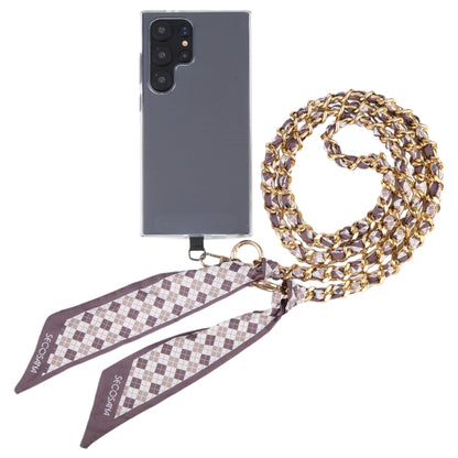Mobile Phone Anti-lost Silk Scarf Full Coverage Long Lanyard(Brown) - Lanyards & Wrist Straps by buy2fix | Online Shopping UK | buy2fix