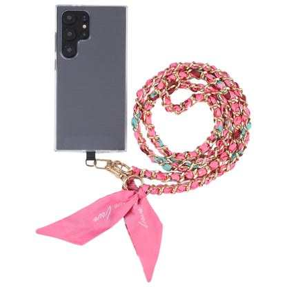 Mobile Phone Anti-lost Silk Scarf Full Coverage Long Lanyard(Rose Red) - Lanyards & Wrist Straps by buy2fix | Online Shopping UK | buy2fix