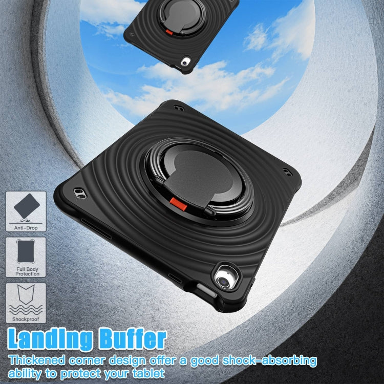 For iPad 2025 / 2022 Rotation Handle Holder Silicone Hybrid PC Tablet Case(Black) - iPad 2025 / 2022 Cases by buy2fix | Online Shopping UK | buy2fix