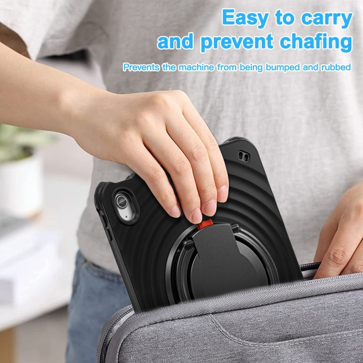For iPad 2025 / 2022 Rotation Handle Holder Silicone Hybrid PC Tablet Case(Black) - iPad 2025 / 2022 Cases by buy2fix | Online Shopping UK | buy2fix