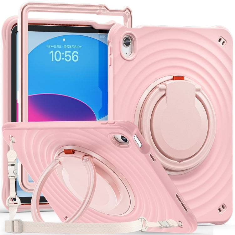 For iPad 2025 / 2022 Rotation Handle Holder Silicone Hybrid PC Tablet Case(Pink) - iPad 2025 / 2022 Cases by buy2fix | Online Shopping UK | buy2fix