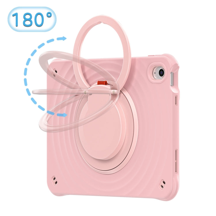 For iPad 2025 / 2022 Rotation Handle Holder Silicone Hybrid PC Tablet Case(Pink) - iPad 2025 / 2022 Cases by buy2fix | Online Shopping UK | buy2fix