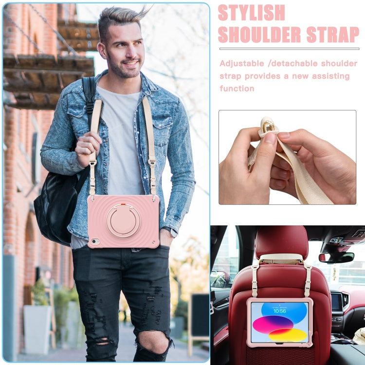 For iPad 2025 / 2022 Rotation Handle Holder Silicone Hybrid PC Tablet Case(Pink) - iPad 2025 / 2022 Cases by buy2fix | Online Shopping UK | buy2fix
