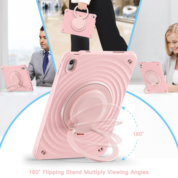 For iPad 2025 / 2022 Rotation Handle Holder Silicone Hybrid PC Tablet Case(Pink) - iPad 2025 / 2022 Cases by buy2fix | Online Shopping UK | buy2fix