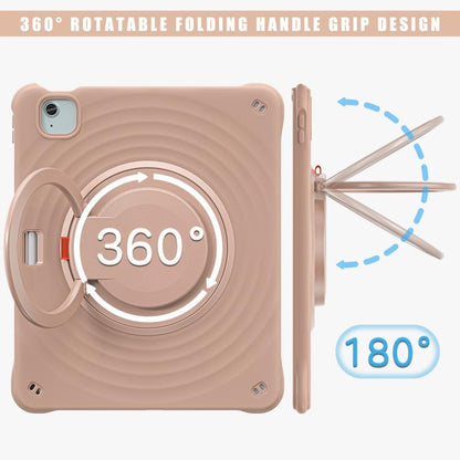 For iPad Air 13 2025 / 2024 Rotation Handle Holder Silicone Hybrid PC Tablet Case(Light Coffee) - iPad Air 13 2025 / 2024 Cases by buy2fix | Online Shopping UK | buy2fix