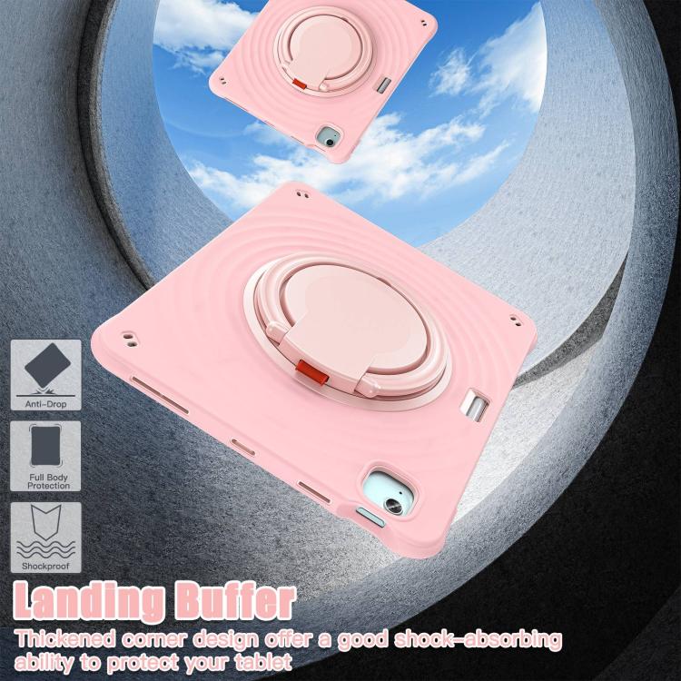 For iPad Air 13 2025 / 2024 Rotation Handle Holder Silicone Hybrid PC Tablet Case(Pink) - iPad Air 13 2025 / 2024 Cases by buy2fix | Online Shopping UK | buy2fix