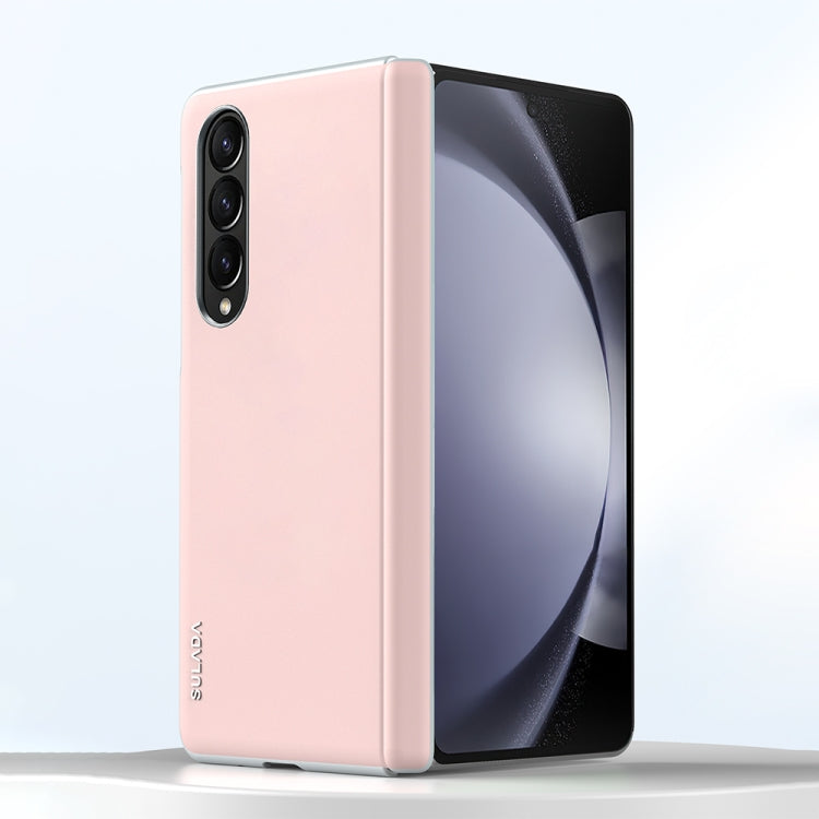 For Samsung Galaxy Z Fold4 SULADA Skin Feel Liquid Leather Shockproof Phone Case(Pink) - Galaxy Z Fold4 5G Cases by SULADA | Online Shopping UK | buy2fix