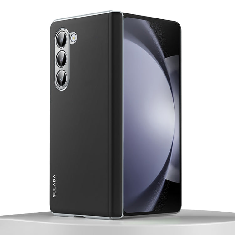 For Samsung Galaxy Z Fold5 SULADA Skin Feel Liquid Leather Shockproof Phone Case(Black) - Galaxy Z Fold5 Cases by SULADA | Online Shopping UK | buy2fix